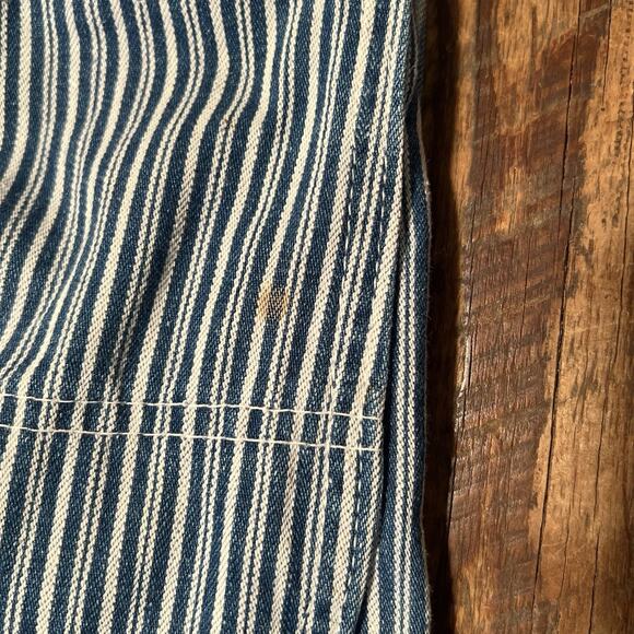 Big Mac Square Bak Overalls Hickory Striped Union Made USA Men Small Sanforized - Picture 14 of 16